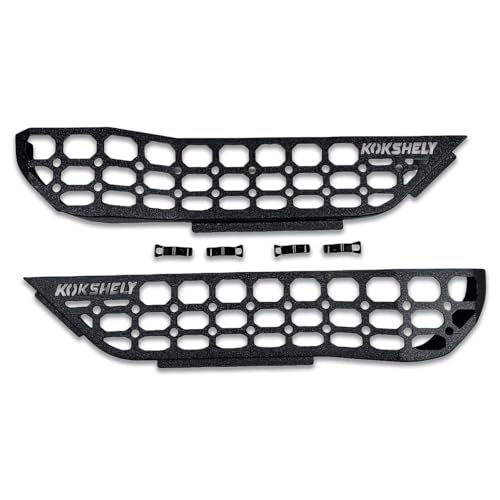 Image of Front Door Metal Pocket Molle Panels Compatible with 2018-2025 Wrangler JL 2 /4 Door & 2020-2025 Gladiator JT | Textured Black | Steel Storage Box Replaces The Weak Saggy Net
