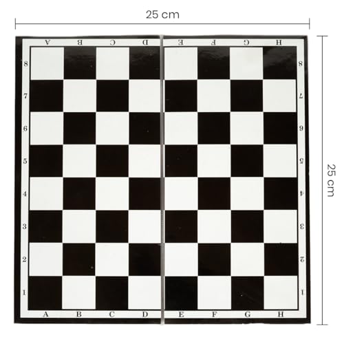 Image of Ratna's Little Champion Chess Board Game, 2 Player Strategy Game, Black and White Pieces, Family Games for Adults and Kids