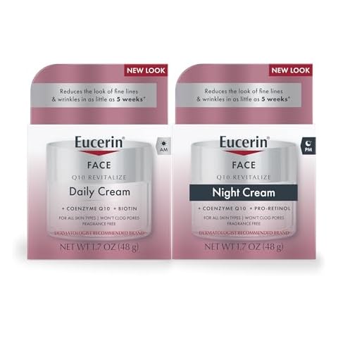 Eucerin Q10 Anti Wrinkle Face Cream Bundle, Day Cream and Night Cream For Face, 1.7 Ounce (Pack of 2) Cover