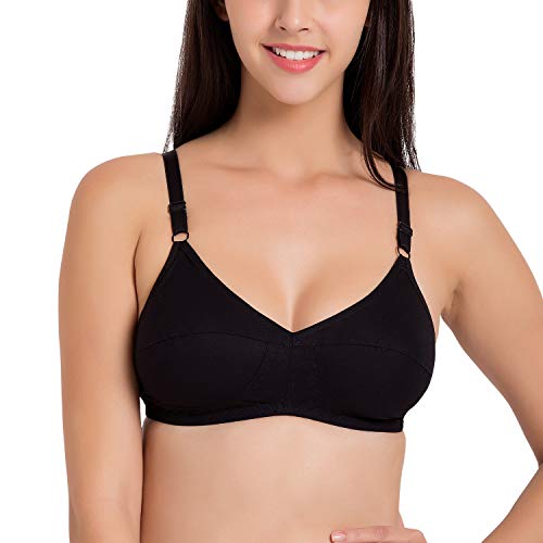 Image of SOUMINIE Women's Pure Cotton Non-Padded Full Coverage Flexi-Fit Everyday Bra | Women's /Ladies /Girls | Best Comfort Bra | Regular Use Bra | Shaper Bra | Comfortable Bra
