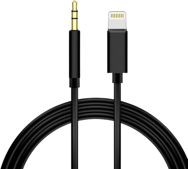 Oladance 8pin to 3.5mm Male Aux Cable 3.3Ft/1M Headphone Jack Adapter Audio compatible with iPhone/13/13Pro/13Pro Max/SE/12/12Pro/12Pro Max/11/XR/Xs/Max, Black