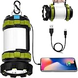 Wsky Rechargeable Camping Lantern, 1800LM Camp Light Camping Lamp, 6 Modes, 4400 mAh Power Bank - Best Lantern Flashlight for Camping Outdoor Hurricane Emergency Everyday Flashlight