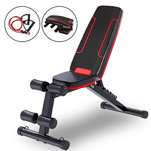 HOLATO Adjustable Weight Bench for Full Body Workout ,Foldable Workout Bench Home Gym Weightlifting and Strength Training,Multi-Purpose Sit up Bench Portable Exercise Bench