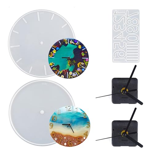 Molde de reloj de resina para decorar tu pared con diseños DIY en silicona 2