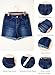 BLENCOT Maternity Jeans Shorts for Women Mid Waisted Frayed Hem Stretchy Denim Shorts Comfy Pregnancy Summer Clothes Fashion 2026 Ashleigh Blue Large