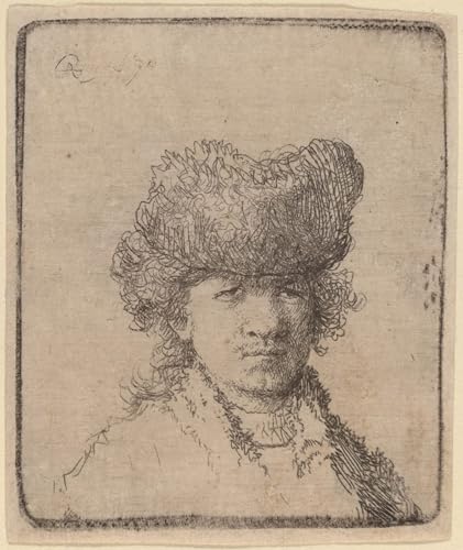Cuadro en lienzo Rembrandt de 60x90cm para decoración de salones y despachos elegantes