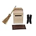 witgift Mini accessoire pour maison de poupée en bois, boîte aux lettres, balais, couverture, chaussures, maison de poupée, micro paysage, ornement de meubles