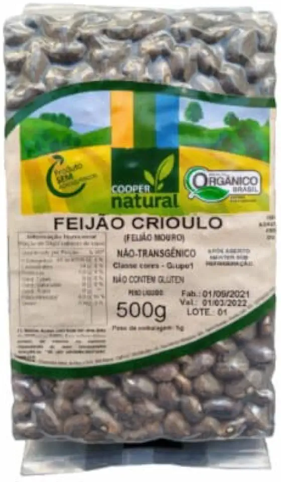Feijão Crioulo Orgânico Coopernatural 500g