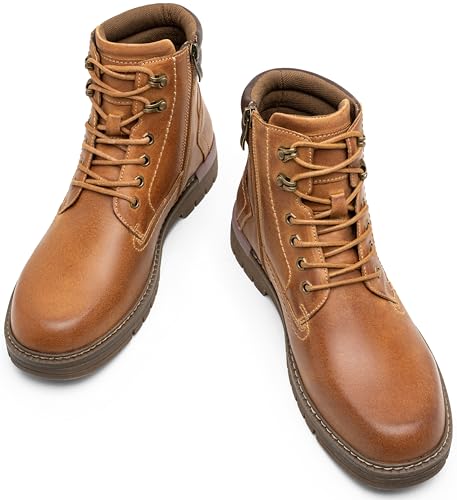 Image of Jousen Mens Boots Fashion Casual Boot Hiking Zipper Chukka Boots for Men