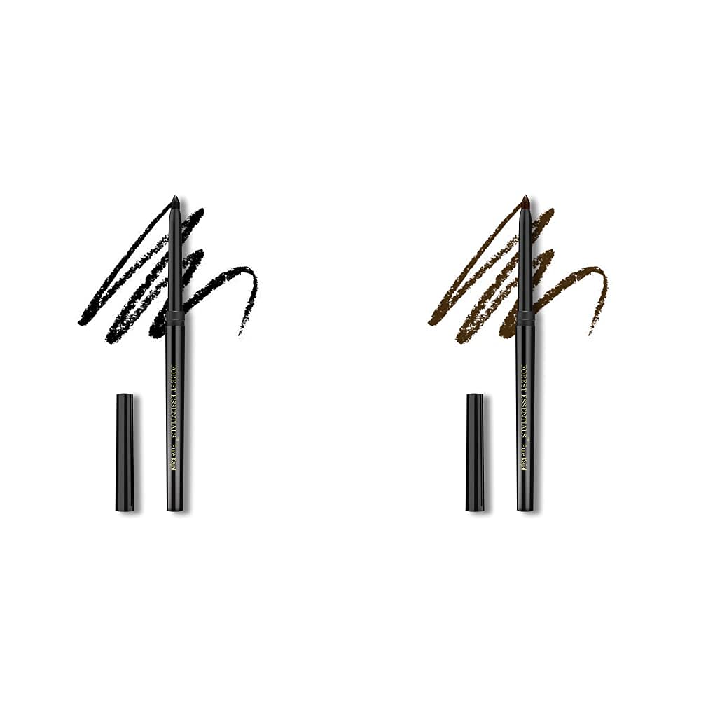 Forest Essentials Charcoal Black Gulaab Khaas Kajal 0.30g & Forest Essentials Earth Brown Gulaab Khaas Kajal 0.30g, Brown-picture-25