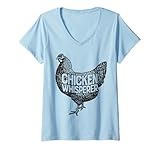 Photo Gallery donna chicken whisperer farmer women poultry farming farm vintage maglietta con collo a v Photo Gallery donna chicken whisperer farmer women poultry farming farm vintage maglietta con collo a v