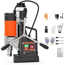 Mag Drill Press, 1750W 2 in Boring Diameter, 2922lbf Power Magnetic Drill, 810 RPM Portable Electric Drilling Machine for Metal Surface, Industrial & Home Improvement
