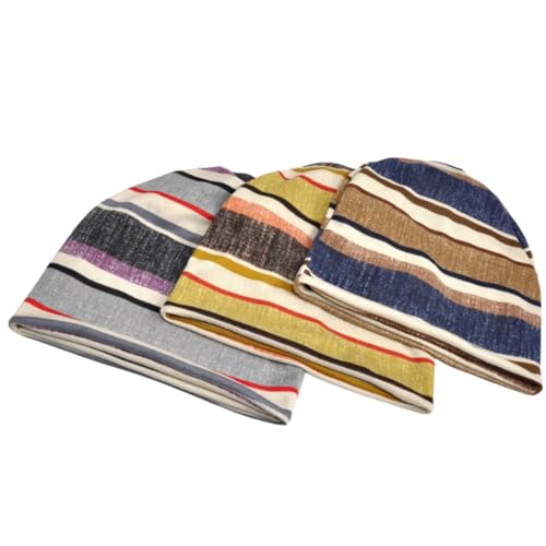 Image of Youstylo Men's Women's Slouchy Blended Cotton Summer Winter Beanie Skull Multicolor Cap - SB3036 (Free Size)