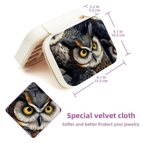 Boîte à bijoux chouette cadeau idéal pour boucles d'oreilles - 6