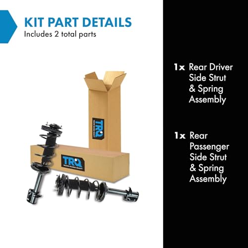 Image of TRQ Rear Strut and Spring Assembly Set 2 Piece Compatible with 1998-2002 Subaru Forester
