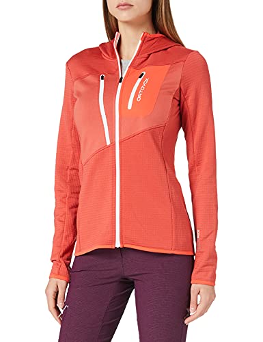 Ortovox Damen Fleece Grid Hoody Hooded Sweatshirt, Blush, L EU