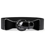 ▶Fashion & Vintage Style - Elastisches Band aus Vintage-Gürtel mit dicken Schnallen für Damen, das zu jeder Jahreszeit getragen werden kann. Mode und Vintage-Design kommen nie zu kurz, hohe Qualität macht den Kleidungsgürtel langlebig.