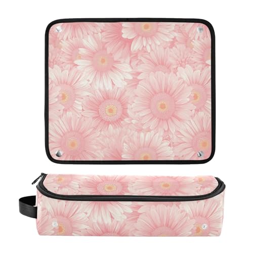 Organizador portátil para herramientas capilares 2 en 1 con base resistente al calor y cierre con cremallera miniatura 3