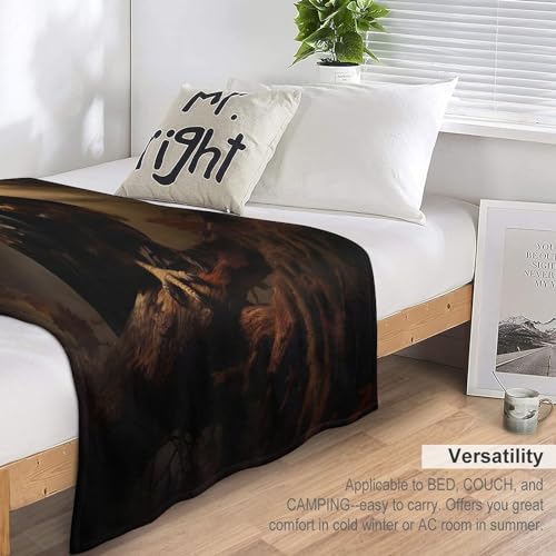 Couverture polaire douce flanelle chaude aigle plaid lit - 7