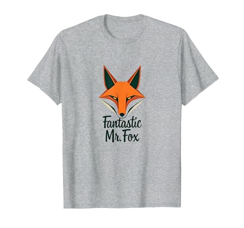 Fantastic Mr. Fox: Clever Woodland Creature Art T-Shirt, Men, Heather Grey