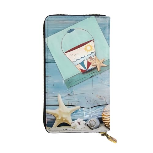 Porte-monnaie pour cadeau de voyage portefeuille long en cuir à motif phare