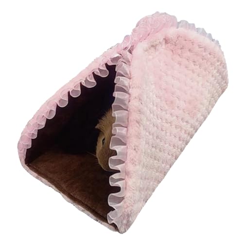 PANGBOER Túnel plegable para animales pequeños, cama para mascotas, accesorios de jaula de juguete, tapete de felpa para ardillas, hurones, juguete portátil para mascotas, túnel de hámster