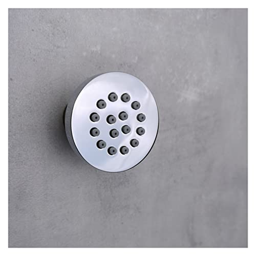 Douche à jet latéral rond argenté pour créer un espace spa à la maison