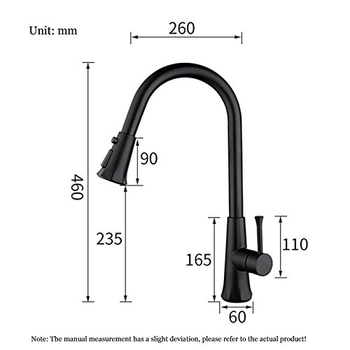 Robinet de cuisine extensible en laiton pour éliminer les éclaboussures