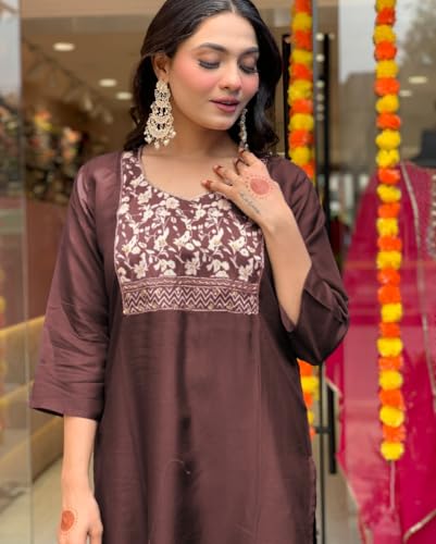 Image of SHIENZY Cotton Blend Kurta Set for Women