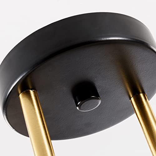 XZHGCEE Semi Flush Mount 4 Light Ceiling Light Black and Gold with E27 Base Modern Chandelier for Farmhouse Kitchen Dining Room Bedroom Study Living Room