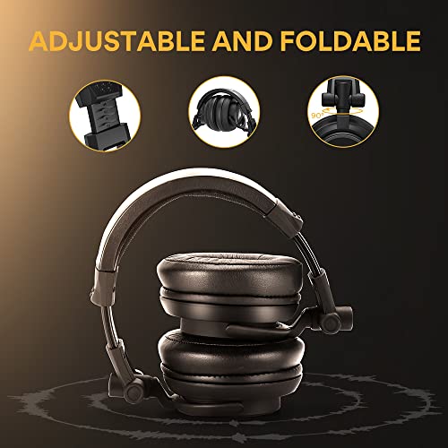 Maono 50Mm Drivers Studio Headphones Au-Mh601 Over Ear Stereo Monitor Closed Back Headphones For Music, Dj, Podcast (Black) #TOP4