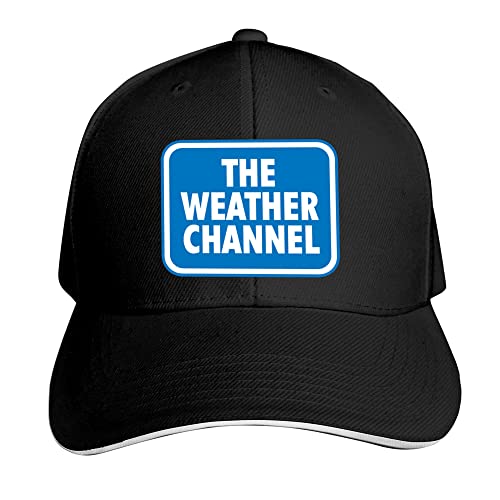 The Weather Channel Sandwich Hat Classic Baseball Cap Adult Unisex Adjustable Trucker Dad Hats for Women Men Black