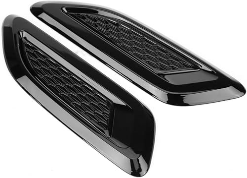 Garniture D'aération, Garniture D'aile De Sortie De Voiture En Fibre De Carbone, Aile De Sortie D'aération De Capot Extérieur Universelle Décorative Pour Land Rover Range Rover Evoque 2012-2018(#2)