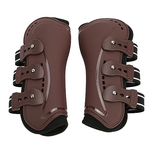 Botas de Perna de Cavalo, Proteção de Perna de Cavalo Marrom de Fácil Limpeza para Treinamento de Eq
