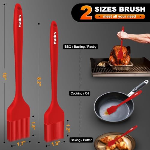 Image of Walfos Silicone Basting Pastry Brush, 600F Heat Resistant for BBQ Grill Baking Kitchen Cooking, BPA Free and Dishwasher safe