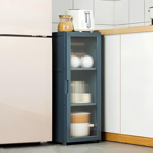 Gabinete de Almacenamiento de Cocina, Gabinete de Despensa Independiente con Puertas, Gabinete de Almacenamiento de Aparador de Cocina, Estante, para Cocina, Sala de Estar, Comedor(30*30*78cm)