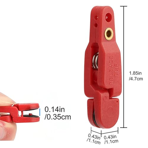 Gaderth 5pcs Heavy Tension Snap Release Clips, Fishing Downrigger Clips with Key Ring, Outrigger Line Clip, Snap Release Clips for OffshoreTrolling Fishing Planer Board