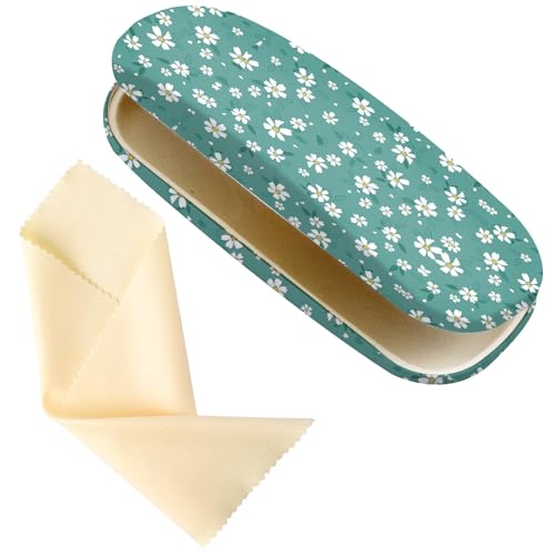 Image of Glasses Case Hard Shell,Portable Protective Eyeglasses Case, Eyeglass Holder Box with Cleaning Cloth,for Women Men