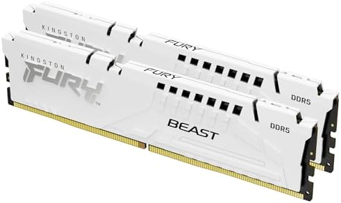 Kingston Fury Beast White 32GB 6000MT/s DDR5 CL30 DIMM (Kit of 2)...