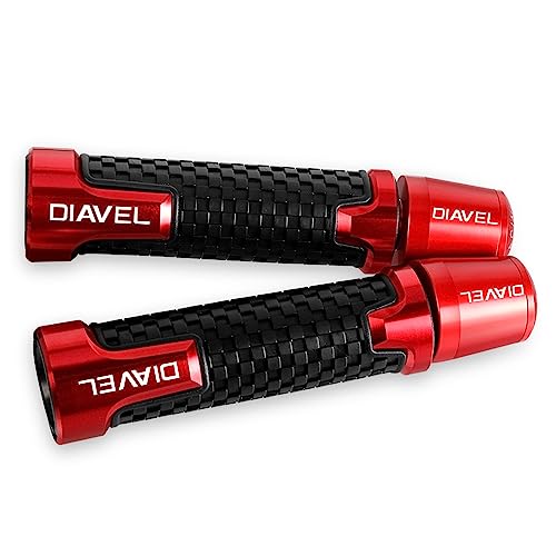 Accesorios Manillar de Motocicleta Ducati DIAVEL 1200 Tapón Antideslizante Empuñaduras Plata 3