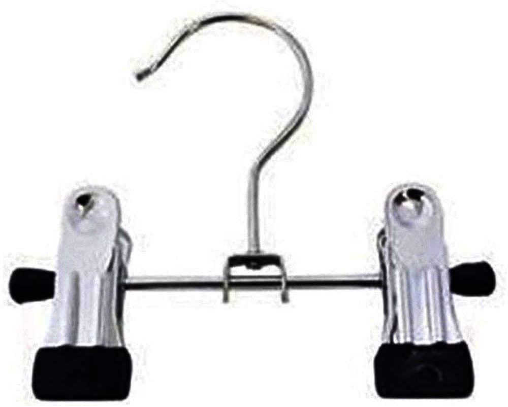 100x Stainless Steel 12cm Hangers, Portable Laundry Hook Boot Clips, Clothing Hanger Holder, for Pants, Shoes, Towel, Socks