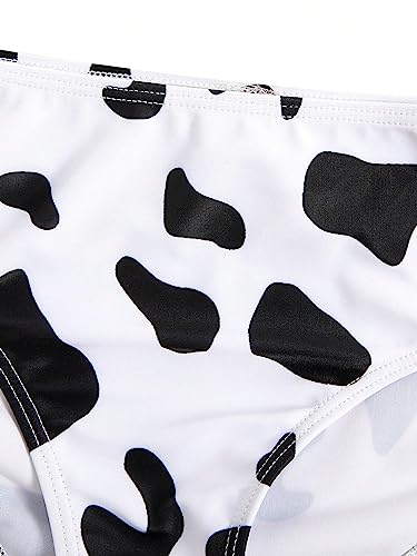 Image of WDIRARA Girl's 3 Pieces Print Wrap Crisscross Bikini Swimsuit with Cover Up Pants