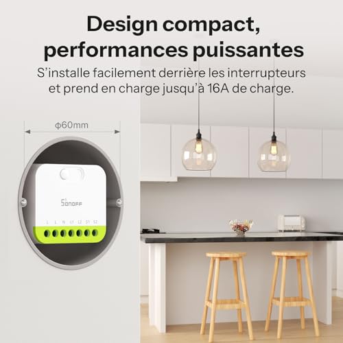 Interrupteur intelligent Zigbee pour automatiser l'éclairage du salon avec commande par hub