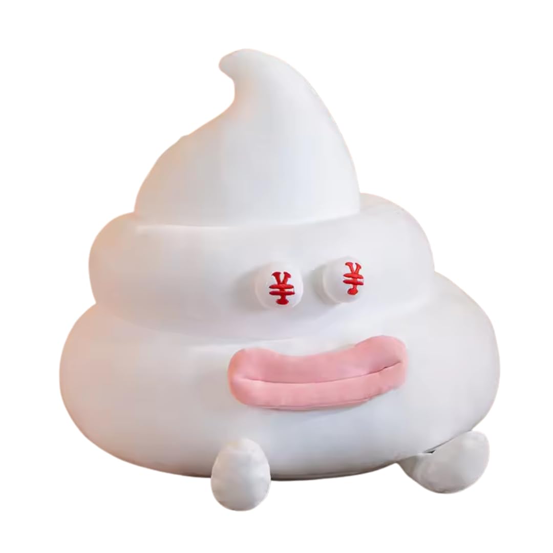 Iconic Pure White Yen Currency Eyes Poop Pillow for Exceptional Comfort and Home Styling-image-35