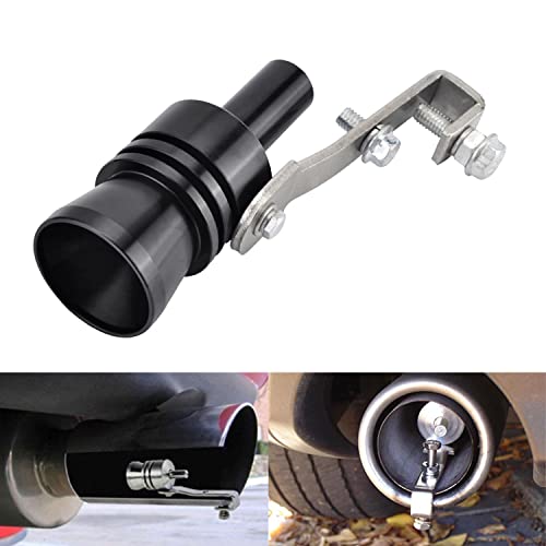 Yonput 2 Pack Sound Exhaust Simulator Turbo Whistle Pipe Sound Muffler, Car Tips Bleed Valve Roar Maker Tail Pipe Whistle, Aluminum Alloy Wave Imitation Anechoic Booster, for Most Cars (Black) - Thumbnail 5