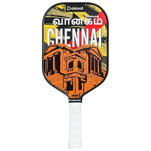 Image of City Edition 7416 (Chennai) Pickleball Paddle Features 3K Carbon, hot-Pressed Build for Power, Spin, and Control. India's 1st Paddle Blending City Heritage with Modern Design for top Performance.