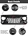 Grille Compatible with JK 2007-2017 Front Bumper Grill with Turning Signal Light, Black
