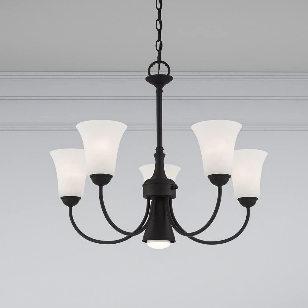 Livex Lighting 6465-04 Ridgedale 6 Light Chandelier, Black