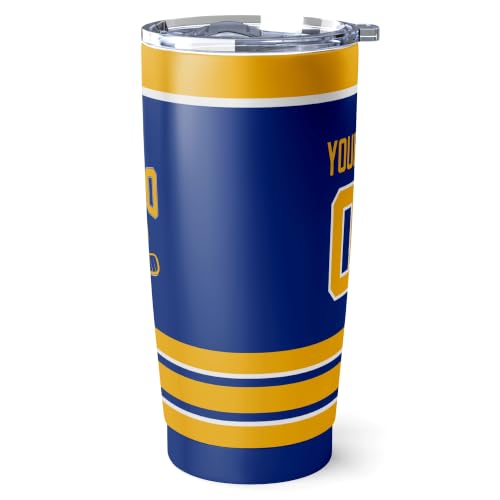 Image of ANTKING Buffalo Tumbler 20oz Custom Name Number Travel Mug Gifts | Stainless Steel Insulated Coffee Cup for Men Women