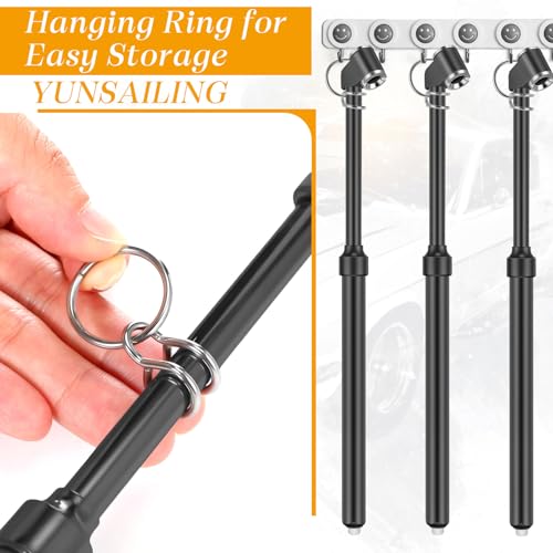 Image of Yunsailing 10 Pcs 10 Pcs Dual Head Tire Pressure Gauge Heavy Duty Truck Tires Air Pressures Gauges with Hook Range 10-150psi, 0.7-10.3bar for Semi Trucks Car Bus Rv Van (Black)